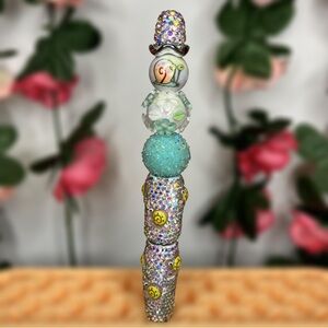 Gary The Cutest Snail Handmade Beaded Pen with Rhinestones
